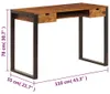 vidaXL Stôl 110 x 55 x 78 cm masívne drevo akácie a oceľ Náhľad obrázku produktu 7