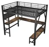 Hochbett 160 x 200 cm mit Schreibtisch, Regalen, LED, Produktbild-Vorschau 13