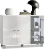 Vladon Sideboard Denjo,  Germany, Kommode mit 3 Türen, Weiß Produktbild-Vorschau 1