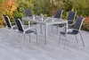 Merxx Gartenmöbelset Amalfi 7tlg. schwarz, 6 Stapelsessel, Produktbild-Vorschau 4