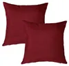 Kissenbezug 2er Set bordeaux 50x50 cm Struktur Leinenoptik Produktbild-Vorschau 1