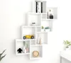 vidaXL Würfelregal Weiß 90x15x119 cm Holzwerkstoff Voir les images du produit 2
