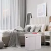 Pouf Relaxdays con vano portaoggetti, imbottito, pouf Anteprima dell’immagine prodotto 5