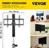 Collage of images showing a TV stand, product specifications, and lifestyle shots of TVs mounted on stands. Produktbild-Vorschau