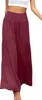 ASKSA Damen Leinenhose Sommer Elegant Hohe Taille Weites Produktbild-Vorschau 1