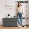 Kleine Kommode AKORD CL100 Graphitgrau 100 cm 6 Schubladen Produktbild-Vorschau 6