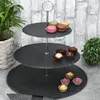 Schiefer-Etagere Rina schwarz 3-stöckig Ø35cm Produktbild-Vorschau 5