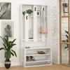 DECORTIE Chester Dielenständer Weiß 36 x 90 x 180 cm Produktbild-Vorschau 1