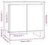 vidaXL Koupelnová skříňka Grey Sonoma 58x33x60 cm Dřevěný Náhled obrázku produktu 7