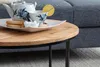 WOHNLING Couchtisch 60x43x60 cm Akazie Massivholz / Metall Produktbild-Vorschau 5