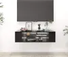 vidaXL TV nástenná skrinka čierna 100x30x26,5 cm Materiál Náhľad obrázku produktu 2