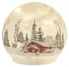 formano LED Deko-Kugel Winterhaus 12 cm Glas Timer Produktbild-Vorschau 1