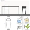 Ghiveci Lechuza Delta Premium 40/75 cm Rosu 15559 Náhled obrázku produktu 14