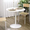 A round white dining table with two chairs in a dining room setting. Náhľad obrázku produktu