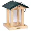 Vogelfutterhaus, grünes Spitzdach mit Acrylglasfuttersilo Produktbild-Vorschau 3