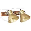 vidaXL Lampada da parete in stile industriale in ottone Anteprima dell’immagine prodotto 7