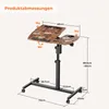 Iropro 60×40cm Laptoptisch mit 4 Rollen, Schreibtisch Produktbild-Vorschau 8