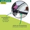 A close-up view of a plant protection mat with text overlays highlighting its features. Produktbild-Vorschau
