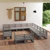 The Living Store 13-tlg. Garten-Lounge-Set Massivholz Produktbild-Vorschau 2