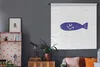 MuchoWow® Wandteppich Wandbehang Fisch - Pastell - Lila Produktbild-Vorschau 5