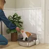 PawHut Katzenklo Edelstahl, offen Katzentoilette mit hohem Produktbild-Vorschau 2