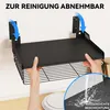Mikrowellen Hängend,2-stöckiges Wandregal aus Metall mit Produktbild-Vorschau 4