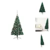 vidaXL Semi-sapin de Noël artificiel éclairage boules vert Voir les images du produit 1