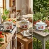 Emaillierter Topf Emalia Polska Pleszew Rubinka 22 cm 4,7 l Produktbild-Vorschau 2