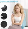 （Bleu）Coussin cervical en mousse à mémoire de forme pour Voir les images du produit 3