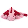 Plüsch Drache 50 cm – Kawaii Körperkissen in Rot – lustiges Produktbild-Vorschau 1