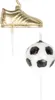 Kerzen für Kuchen Fußball und Fußball 6pcs - Dekora Produktbild-Vorschau 1