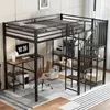 MODFU Hochbett mit Stauraum-Eckleiter 120x200cm Eisenbett  Produktbild-Vorschau 1
