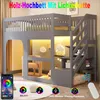 Flieks Etagenbett 90x200cm mit Led, Kinderbett Hausbett mit Produktbild-Vorschau 5