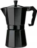 A black moka pot coffee maker is shown against a white background. Náhled obrázku produktu