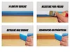 A collage of four images showing the application and benefits of painter's tape. Anteprima dell’immagine prodotto