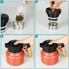 Belle Vous Rote Edelstahl Thermoskanne - Kaffeekanne - Produktbild-Vorschau 4