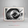 Gerahmtes Poster - Rahmen in heller Eiche - Treppe Spirale Produktbild-Vorschau 5