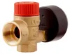 A close-up studio shot of a pressure relief valve with a manometer attached. Produktbild-Vorschau