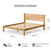 FLEXISPOT Massivholzbett 160x200cm aus Gummibaumholz, Produktbild-Vorschau 12