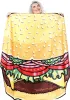 Tutumi Badetuch Hamburger 150Cm Orange Produktbild-Vorschau 2