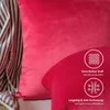 Lionmood Premium Samt Kissenbezug Rot 50x50cm -1er- Velvet Produktbild-Vorschau 5