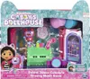 The image shows the packaging of a Gabby's Dollhouse toy set, specifically Daniel James Catnip's Groovy Music Room. The packaging displays the product contents, including figures, a piano, and other accessories, along with branding and app information. Produktbild-Vorschau