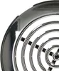 A close-up view of a chrome ventilation grille with a circular pattern and an insect screen. Anteprima dell’immagine prodotto