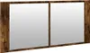 vidaXL Armadio a specchio LED rovere fumé 100x12x45 cm Anteprima dell’immagine prodotto 5