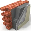 A cross-section diagram illustrating the layers of a facade insulation system. Produktbild-Vorschau