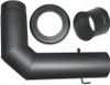 Set di raccordi per camino BERTRAMS Ø150mm nero 3 pezzi Anteprima dell’immagine prodotto 1