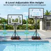 COSTWAY LED Basketballkorb mit Rollen, Ständer, 115-144 cm, Produktbild-Vorschau 4