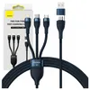 Cavo Usb 3W1 Baseus Flash Serie 2, Usb-C + Micro Usb + Anteprima dell’immagine prodotto 1