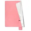 A pink picnic blanket with a silver lining is shown laid out flat. Podgląd zdjęcia produktu