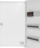 An open electrical distribution box with circuit breakers and surge protectors. Produktbild-Vorschau